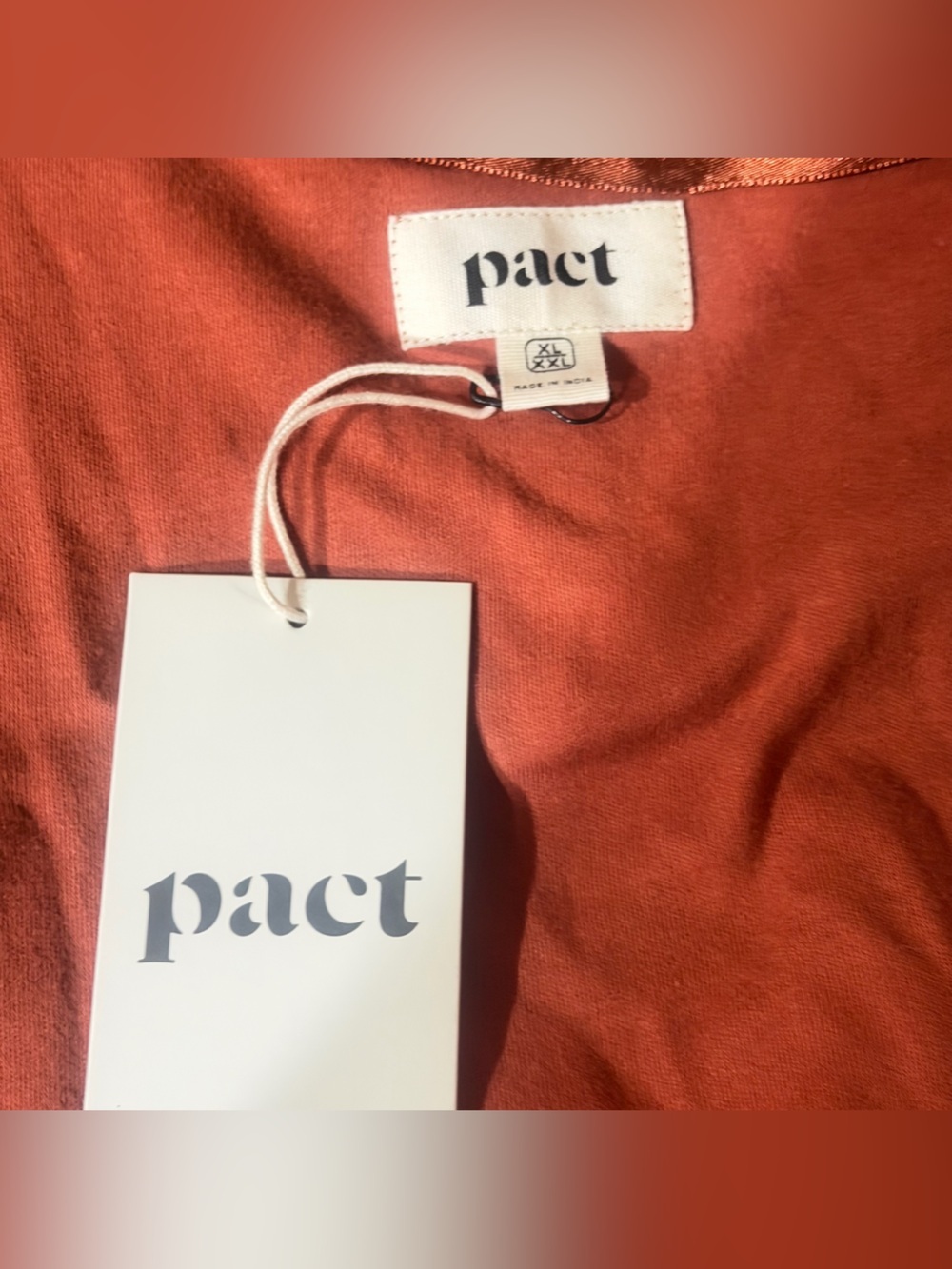 Pact Lightweight Open-Front Cardigan - Terracotta - Picture 9 of 10